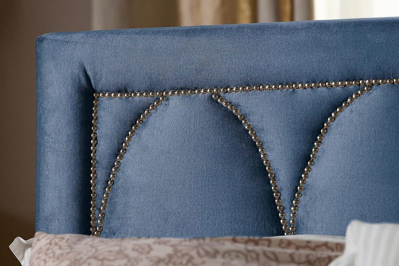 Leva Sänggavel 180cm - Mörkblå/Sammet - Möbler - Säng - Sängtillbehör & sänggavel - Sänggavlar & huvudgavlar