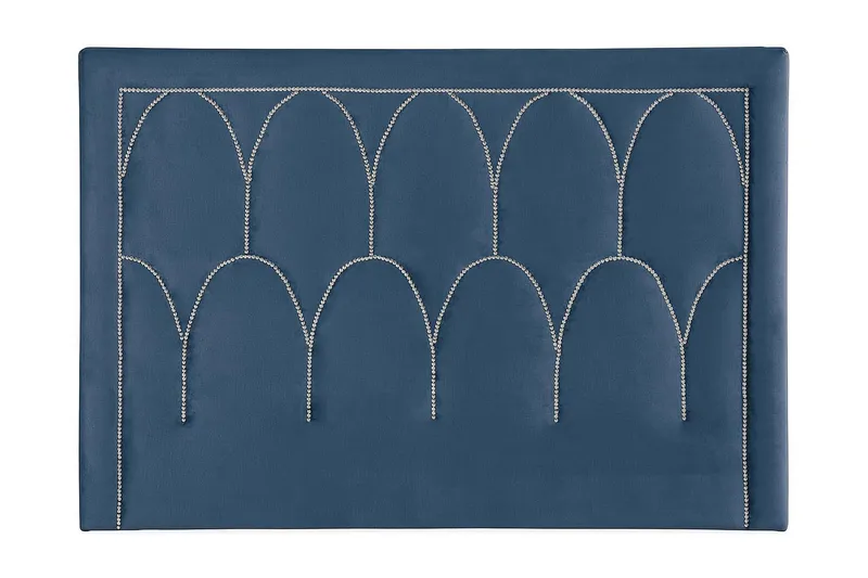 Leva Sänggavel 180cm, Mörkblå/Sammet