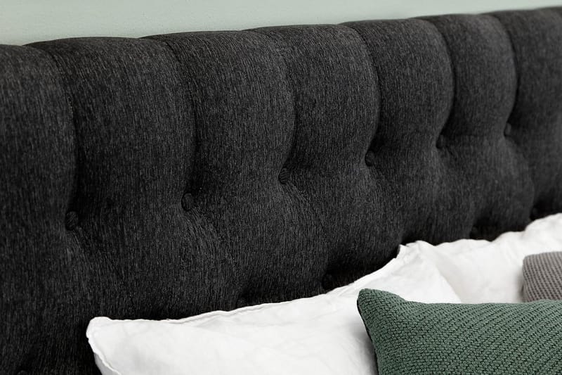 Lucky Diamant Sänggavel 160 cm - Svart/Grå - Möbler - Säng - Sängtillbehör & sänggavel - Sänggavlar & huvudgavlar