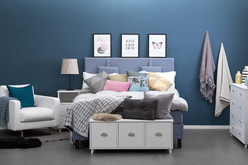 Lucky Sänggavel Slät 150 cm - Mörkblå - Möbler - Säng - Sängtillbehör & sänggavel - Sänggavlar & huvudgavlar