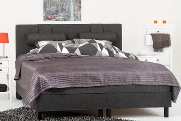 Lucky Sänggavel Slät 150 cm - Svart/Grå - Möbler - Säng - Sängtillbehör & sänggavel - Sänggavlar & huvudgavlar