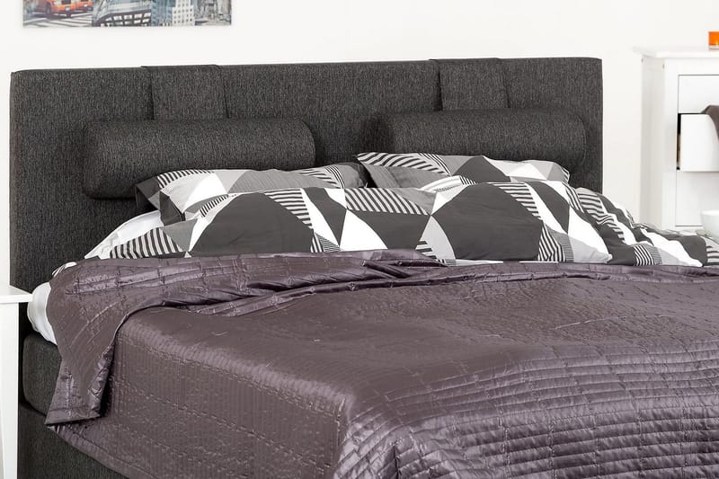 Lucky Sänggavel Slät 150 cm - Svart/Grå - Möbler - Säng - Sängtillbehör & sänggavel - Sänggavlar & huvudgavlar