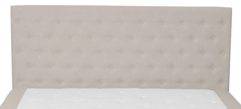 Sänggavel med Knappar 130 cm Hög Beige - 160 cm - Möbler - Säng - Sängtillbehör & sänggavel - Sänggavlar & huvudgavlar