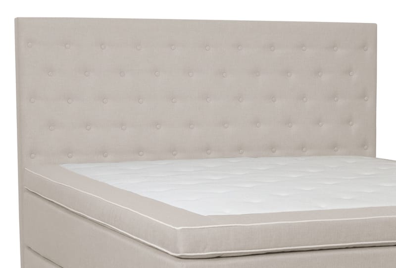 Sänggavel med Knappar 130 cm Hög Beige, 180 cm