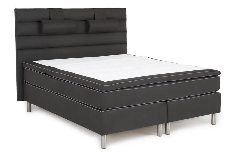 Queen Sänggavel 190 cm Djuphäftad Linjerad - Svart - Möbler - Säng - Sängtillbehör & sänggavel - Sänggavlar & huvudgavlar