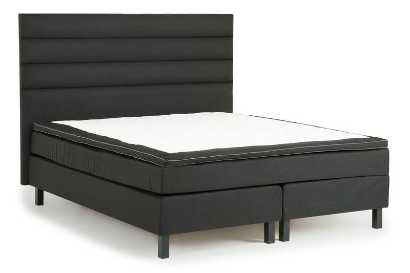 Queen Sänggavel 190 cm Djuphäftad Linjerad - Svart - Möbler - Säng - Sängtillbehör & sänggavel - Sänggavlar & huvudgavlar