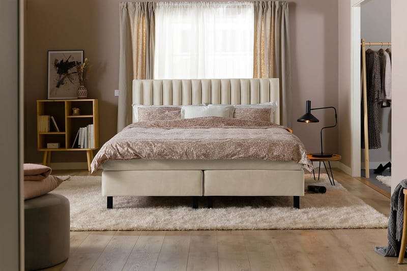 Rakel Sänggavel 160cm - Beige/Sammet - Möbler - Säng - Sängtillbehör & sänggavel - Sänggavlar & huvudgavlar