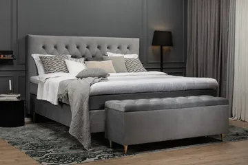Royal Velvet Sänggavel 180 cm - Ljusgrå - Möbler - Säng - Sängtillbehör & sänggavel - Sänggavlar & huvudgavlar