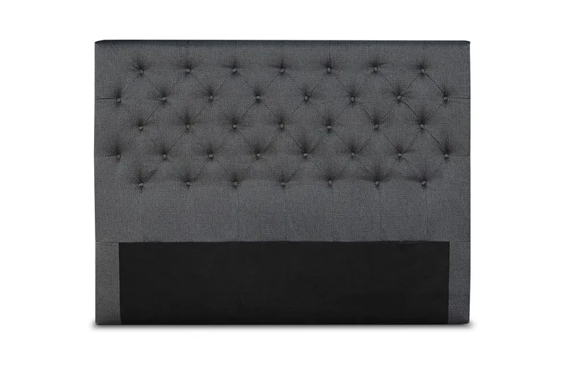 Sänggavel 160 cm Djuphäftad, Mörkgrå