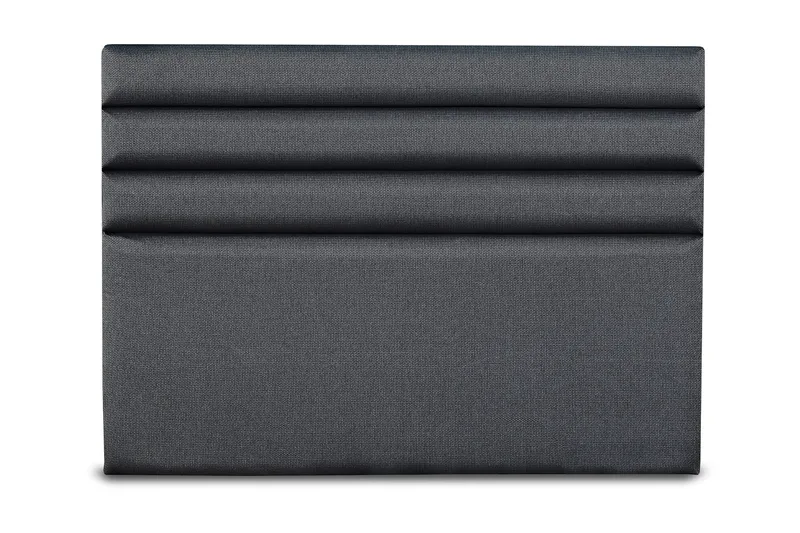 Sänggavel 190 cm Djuphäftad Linjerad, Mörkgrå