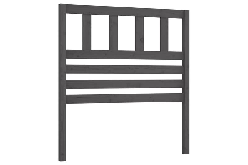 Sänggavel grå 106x4x100 cm massiv furu - Grå - Möbler - Säng - Sängtillbehör & sänggavel - Sänggavlar & huvudgavlar
