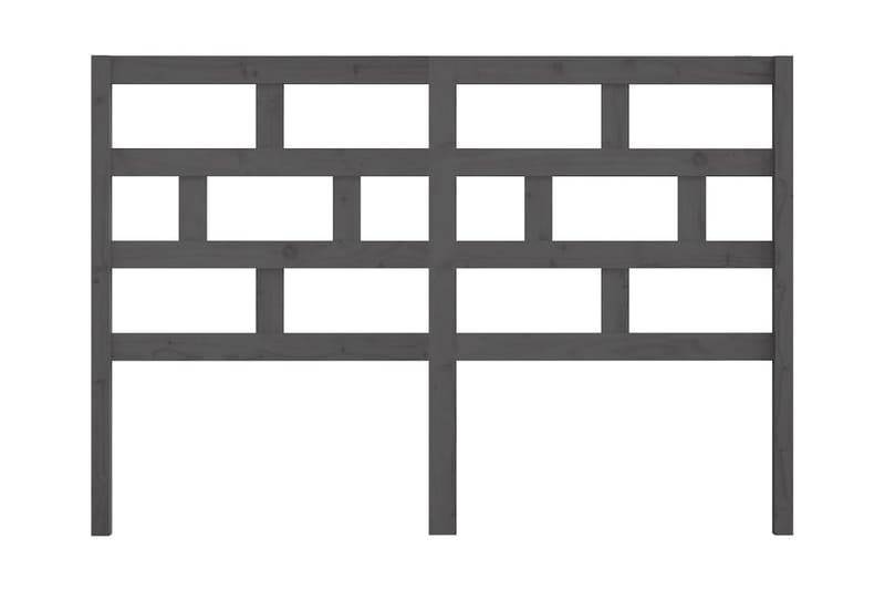 Sänggavel grå 146x4x100 cm massiv furu - Grå - Möbler - Säng - Sängtillbehör & sänggavel - Sänggavlar & huvudgavlar