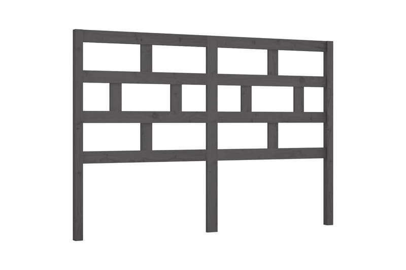 Sänggavel grå 166x4x100 cm massiv furu - Grå - Sänggavlar & huvudgavlar