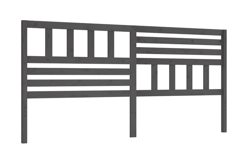 Sänggavel grå 206x4x100 cm massiv furu - Grå - Möbler - Säng - Sängtillbehör & sänggavel - Sänggavlar & huvudgavlar
