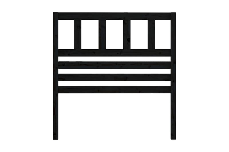 Sänggavel svart 106x4x100 cm massiv furu - Svart - Sänggavlar & huvudgavlar