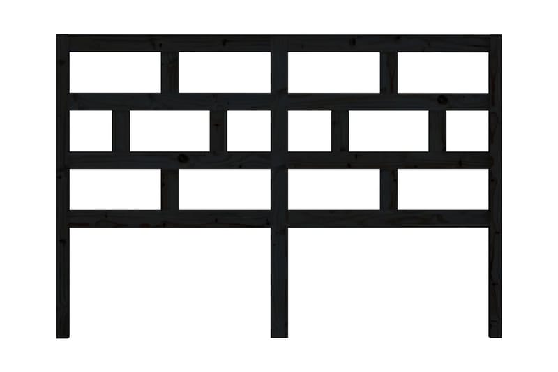Sänggavel svart 156x4x100 cm massiv furu - Svart - Möbler - Säng - Sängtillbehör & sänggavel - Sänggavlar & huvudgavlar