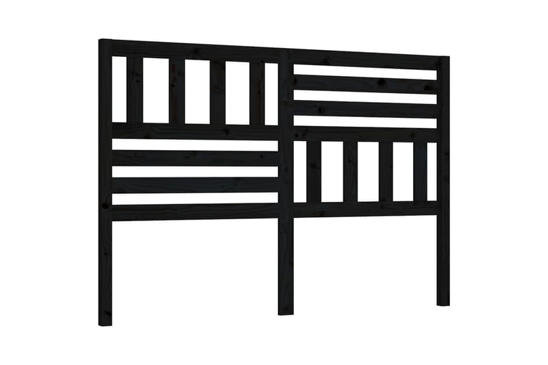Sänggavel svart 156x4x100 cm massiv furu - Svart - Möbler - Säng - Sängtillbehör & sänggavel - Sänggavlar & huvudgavlar
