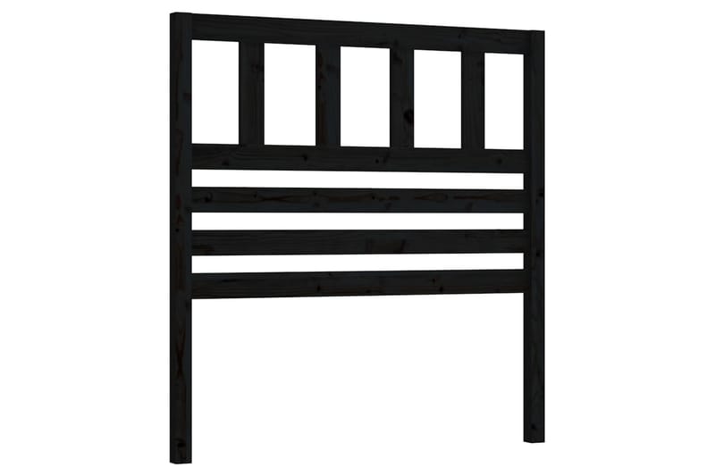 Sänggavel svart 81x4x100 cm massiv furu - Svart - Möbler - Säng - Sängtillbehör & sänggavel - Sänggavlar & huvudgavlar