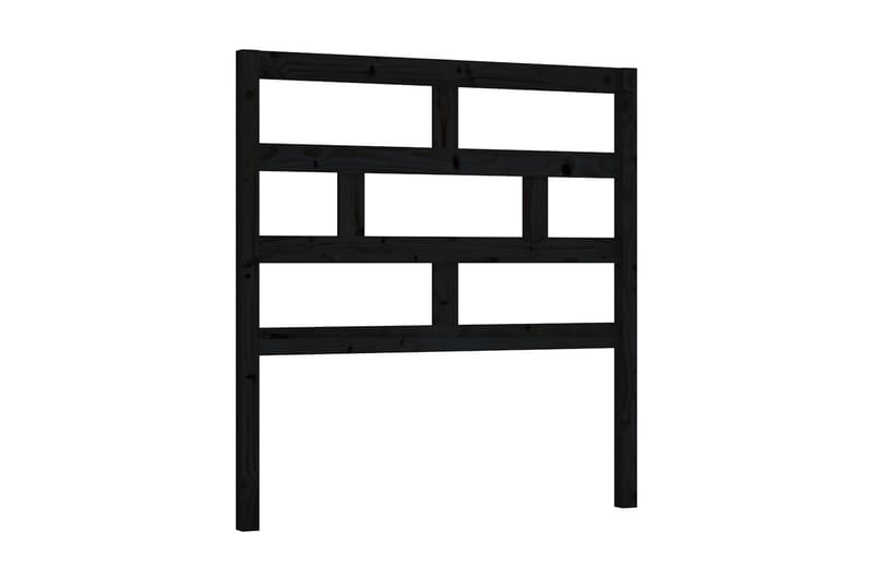 Sänggavel svart 96x4x100 cm massiv furu - Svart - Möbler - Säng - Sängtillbehör & sänggavel - Sänggavlar & huvudgavlar