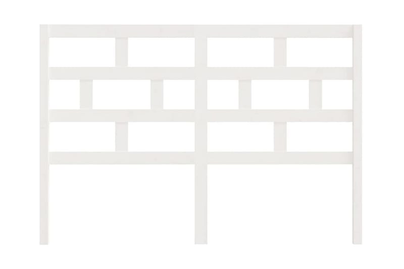 Sänggavel vit 126x4x100 cm massiv furu - Vit - Möbler - Säng - Sängtillbehör & sänggavel - Sänggavlar & huvudgavlar