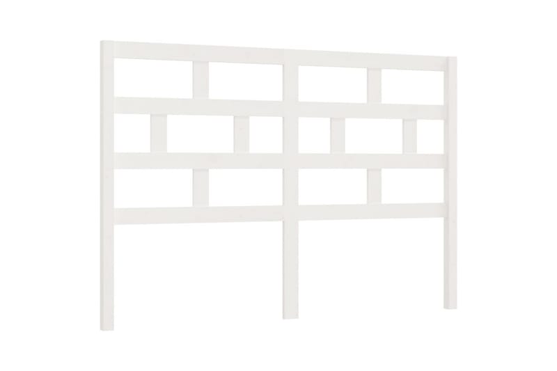 Sänggavel vit 126x4x100 cm massiv furu - Vit - Möbler - Säng - Sängtillbehör & sänggavel - Sänggavlar & huvudgavlar