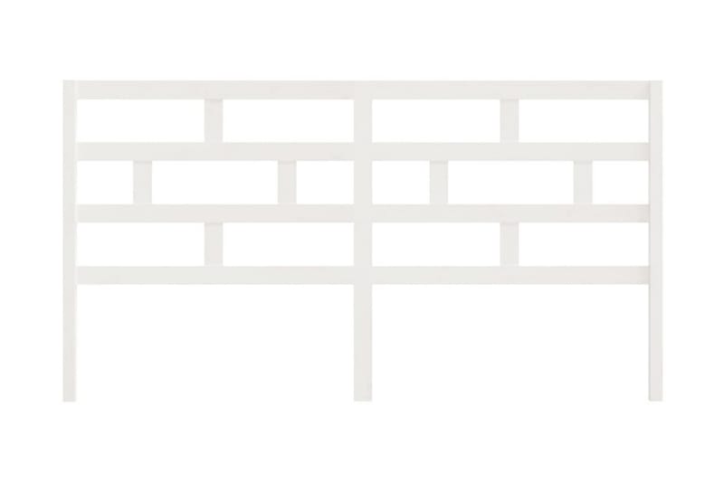 Sänggavel vit 186x4x100 cm massiv furu - Vit - Möbler - Säng - Sängtillbehör & sänggavel - Sänggavlar & huvudgavlar