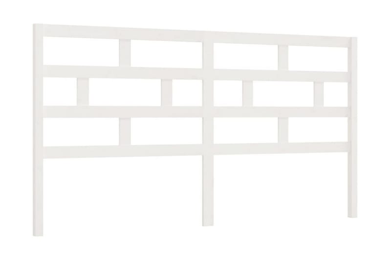 Sänggavel vit 186x4x100 cm massiv furu - Vit - Möbler - Säng - Sängtillbehör & sänggavel - Sänggavlar & huvudgavlar