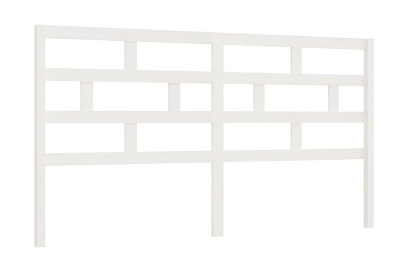 Sänggavel vit 186x4x100 cm massiv furu - Vit - Sänggavlar & huvudgavlar