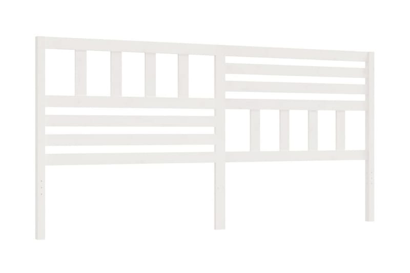 Sänggavel vit 206x4x100 cm massiv furu - Vit - Möbler - Säng - Sängtillbehör & sänggavel - Sänggavlar & huvudgavlar
