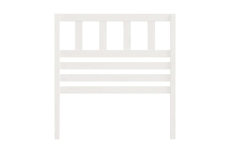 Sänggavel vit 81x4x100 cm massiv furu - Vit - Sänggavlar & huvudgavlar