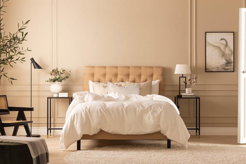 Scarlett Djuphäftad gavel 120 - Beige - Möbler - Säng - Sängtillbehör & sänggavel - Sänggavlar & huvudgavlar