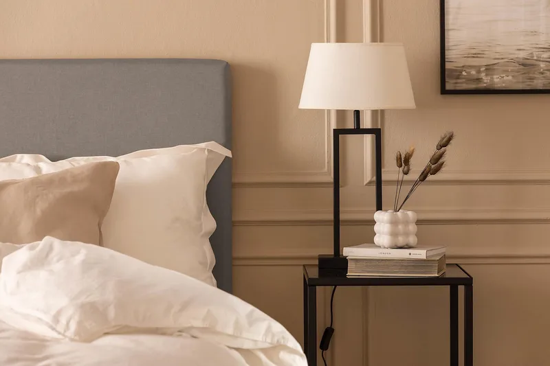 Scarlett Knappad gavel 120 - Grå - Möbler - Säng - Sängtillbehör & sänggavel - Sänggavlar & huvudgavlar