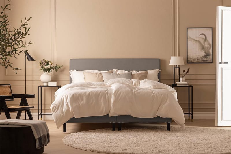 Scarlett Knappad gavel 120 - Grå - Möbler - Säng - Sängtillbehör & sänggavel - Sänggavlar & huvudgavlar