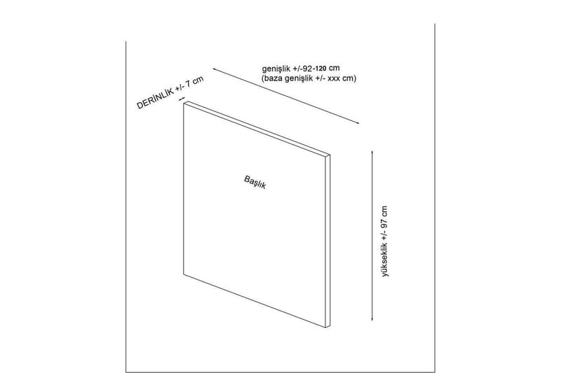 Sänggavel Sonyi 120 Grå - Grå - Möbler - Säng - Sängtillbehör & sänggavel - Sänggavlar & huvudgavlar