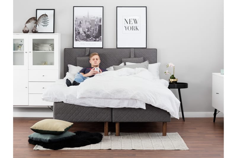 Sundborn Sänggavel 160 cm - Grå - Möbler - Säng - Sängtillbehör & sänggavel - Sänggavlar & huvudgavlar