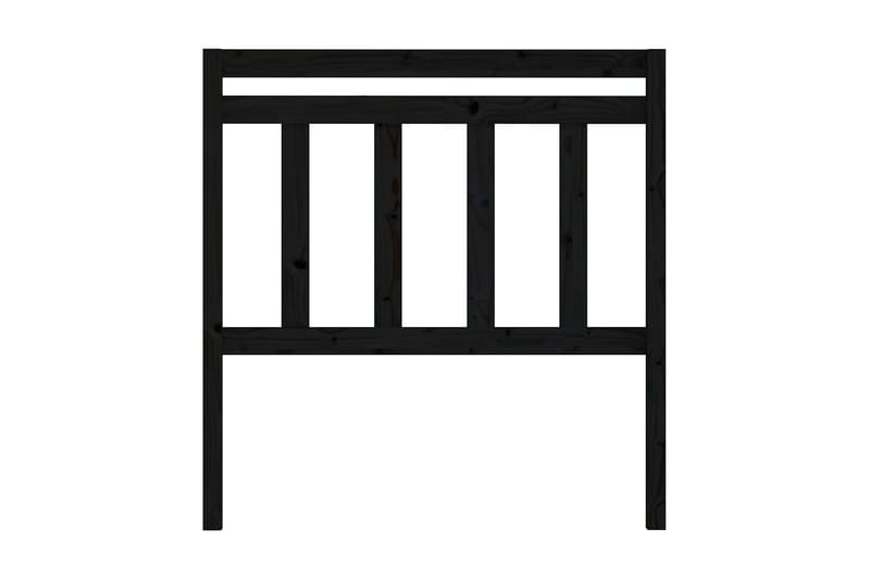 Sänggavel svart 81x4x100 cm massiv furu - Svart - Möbler - Säng - Sängtillbehör & sänggavel - Sänggavlar & huvudgavlar