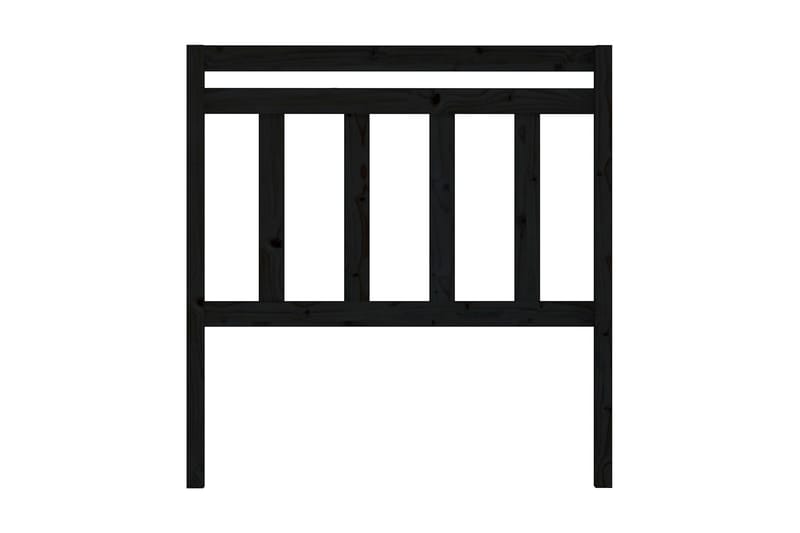 Sänggavel svart 81x4x100 cm massiv furu - Svart - Sänggavlar & huvudgavlar