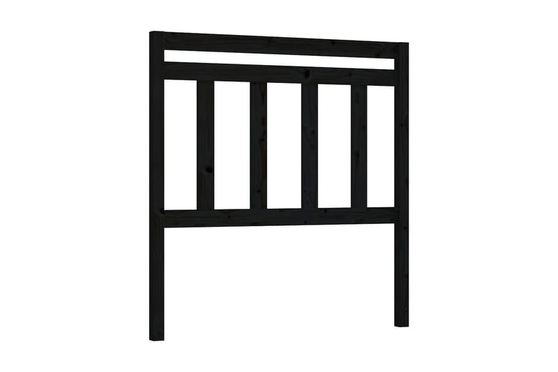 Sänggavel svart 96x4x100 cm massiv furu - Svart - Möbler - Säng - Sängtillbehör & sänggavel - Sänggavlar & huvudgavlar