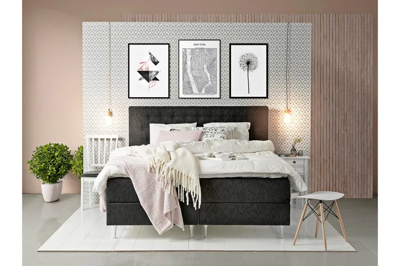 Wynne Sänggavel 180 cm - Svart - Möbler - Säng - Sängtillbehör & sänggavel - Sänggavlar & huvudgavlar