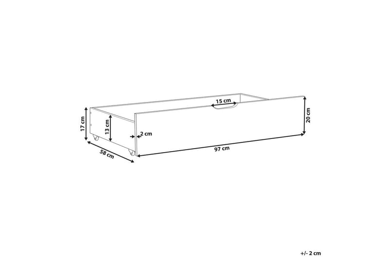 Sänglåda Rumilly Grå - Grå - Möbler - Säng - Sängtillbehör & sänggavel - Sängförvaring