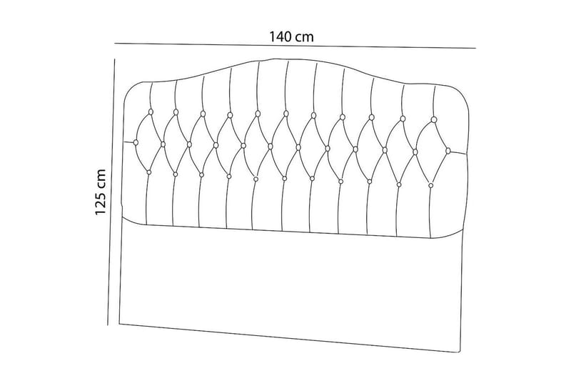 Subato Sänggavel 140 cm - Mörkgrå - Möbler - Säng - Sängtillbehör & sänggavel - Sänggavlar & huvudgavlar