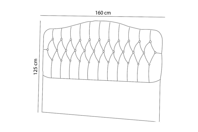 Subato Sänggavel 160 cm - Grå - Möbler - Säng - Sängtillbehör & sänggavel - Sänggavlar & huvudgavlar