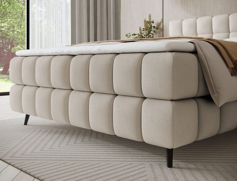 Sabeno Sängpaket Bubblig Kontinentalsäng med förvaring 140x200 cm - svart - Möbler - Säng - Kontinentalsäng