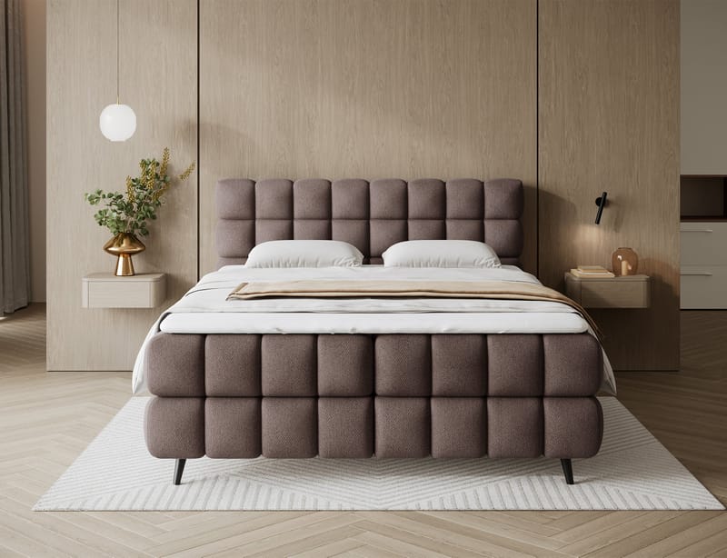 Sabeno Sängpaket Bubblig Kontinentalsäng med förvaring 140x200 cm - Tonall 22 - Möbler - Säng - Kontinentalsäng