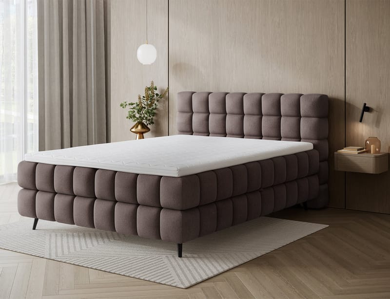 Sabeno Sängpaket Bubblig Kontinentalsäng med förvaring 140x200 cm - Tonall 22 - Möbler - Säng - Kontinentalsäng