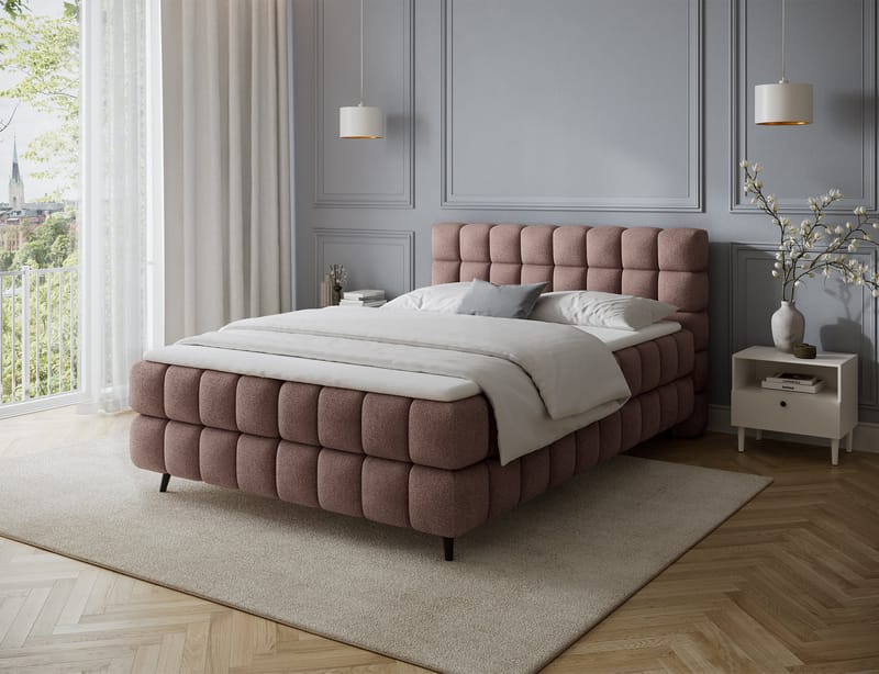 Sabeno Sängpaket Bubblig Kontinentalsäng med förvaring 140x200 cm - Tonall 22 - Möbler - Säng - Kontinentalsäng
