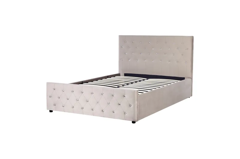 Saleux Sängram 140x200 cm - Taupe - Möbler - Säng - Sängram & sängstomme