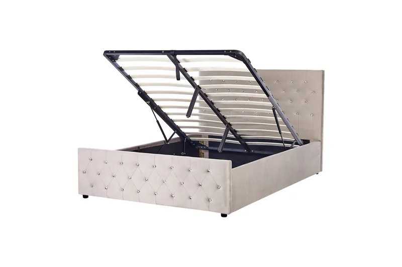 Saleux Sängram 140x200 cm - Taupe - Möbler - Säng - Sängram & sängstomme