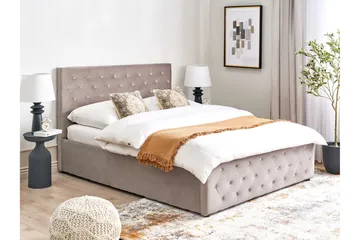 Saleux Sängram 140x200 cm - Taupe - Möbler - Säng - Sängram & sängstomme