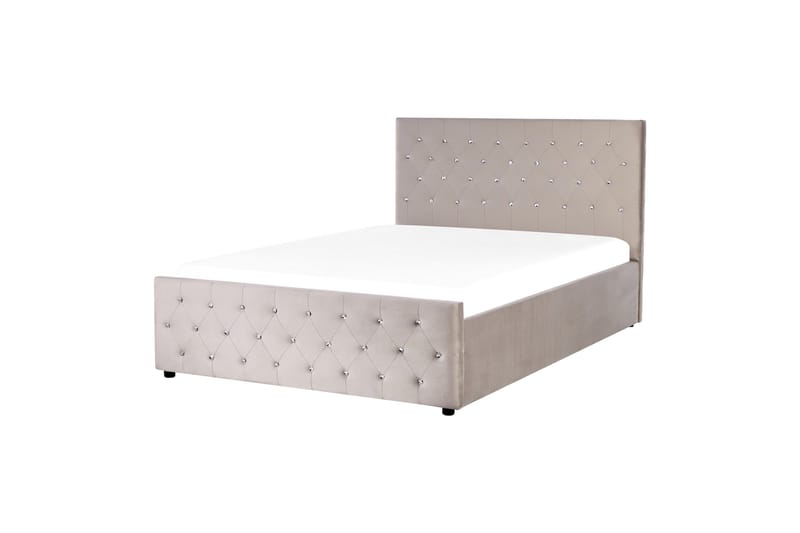 Saleux Sängram 140x200 cm - Taupe - Möbler - Säng - Sängram & sängstomme